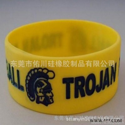 工廠直銷硅橡膠手環  印特洛伊婉 來圖加工 印logo