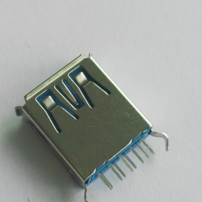 大量USB AF-3.0母座 180度DIP 鐵殼藍膠LCP